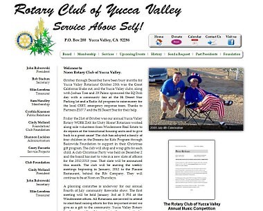 Rotary Club of Yucca Valley website